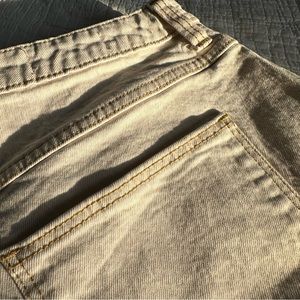 Creamy White, Vintage Midi Denim Shorts